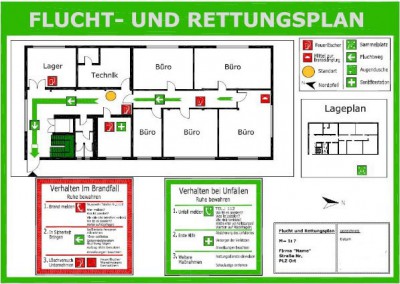 Flucht- und Rettungswegepläne